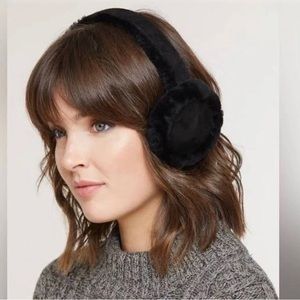 UGG black shearling Bluetooth wireless ear muffs